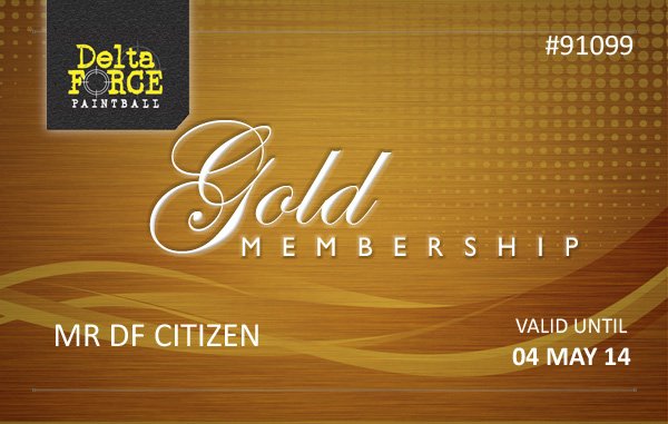 Gold Paintball Membership
